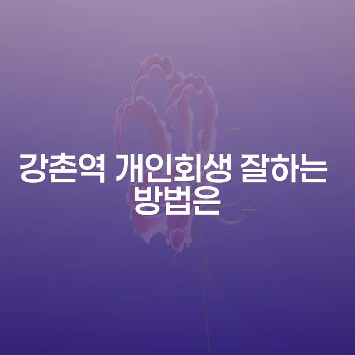 강촌역 개인회생 잘하는 방법은
