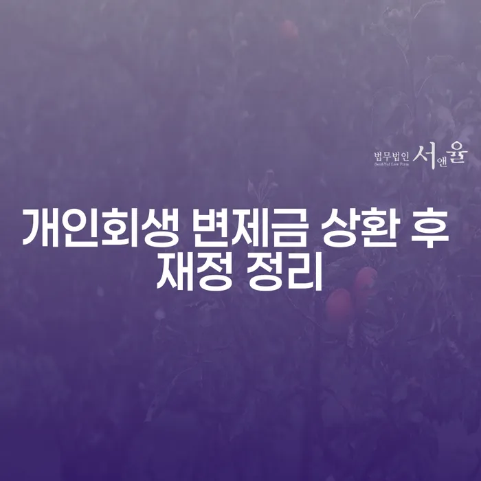 개인회생 변제금 상환 후 재정 정리, 어떻게 해야 할까요?