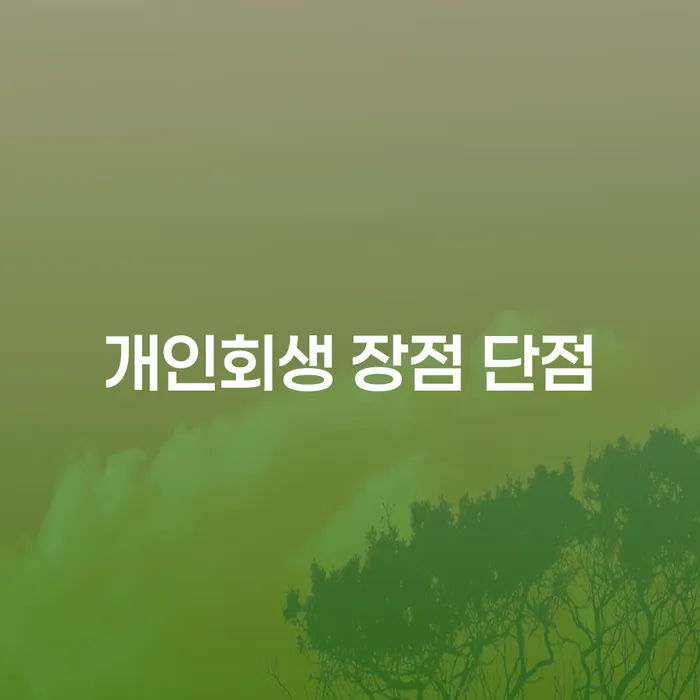 용산동 개인회생 장점과 단점